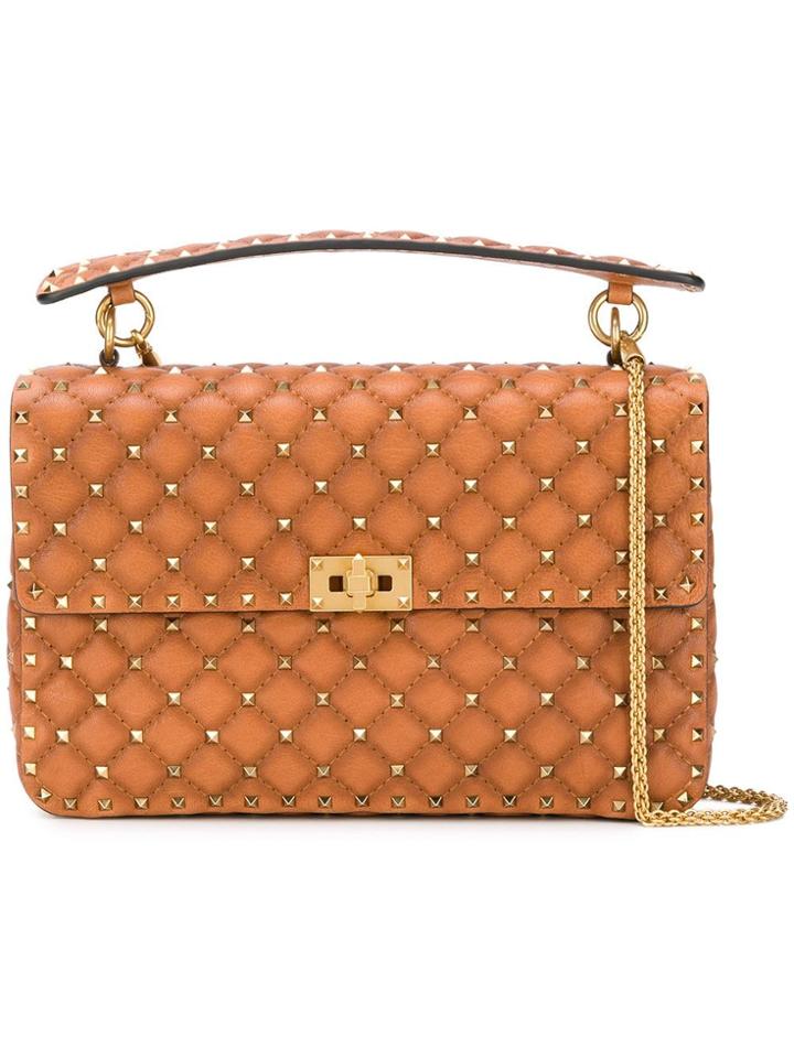 Valentino Valentino Garavani Rockstud Spike Tote - Brown