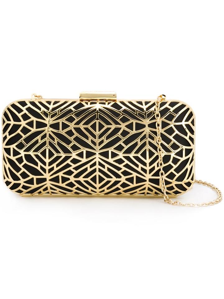 Love Moschino Metallic Pattern Clutch