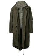 Yohji Yamamoto Long Loose Parka - Green