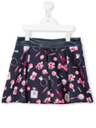 Loredana Make-up Print Mini Skirt, Girl's, Size: 6 Yrs, Blue