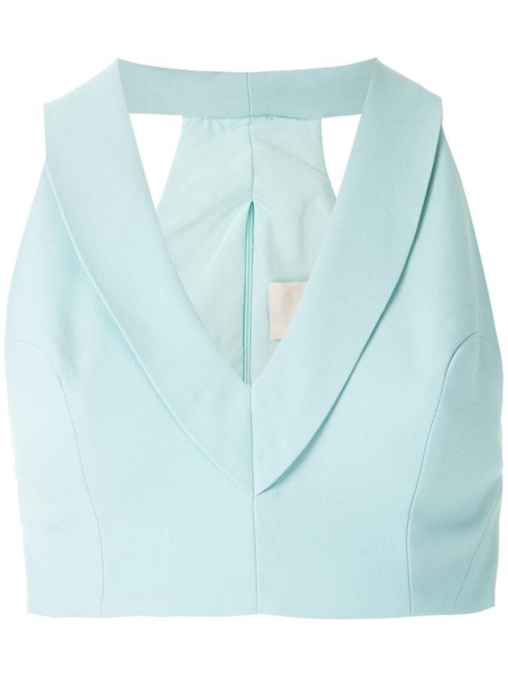 Framed Lawrence Cropped Top - Blue