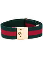 Gucci - Padlock Web Belt - Women - Polyester/spandex/elastane - 80, Green, Polyester/spandex/elastane