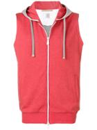 Eleventy Two-tone Hooded Vest - Red