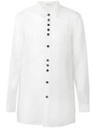 Damir Doma Raw Edge Shirt, Men's, Size: Medium, White, Silk/nylon
