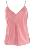 Theory V-neck Slip Top - Pink