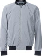 Christopher Kane Reflective Grid Bomber Jacket, Men's, Size: 48, Grey, Viscose/glass/polyamide/spandex/elastane