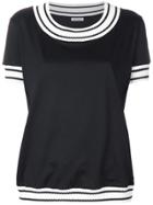 Moncler Contrast-trim T-shirt - Black