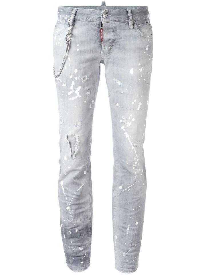 Dsquared2 - Flare Jeans - Women - Cotton/polyester/spandex/elastane - 40, Grey, Cotton/polyester/spandex/elastane
