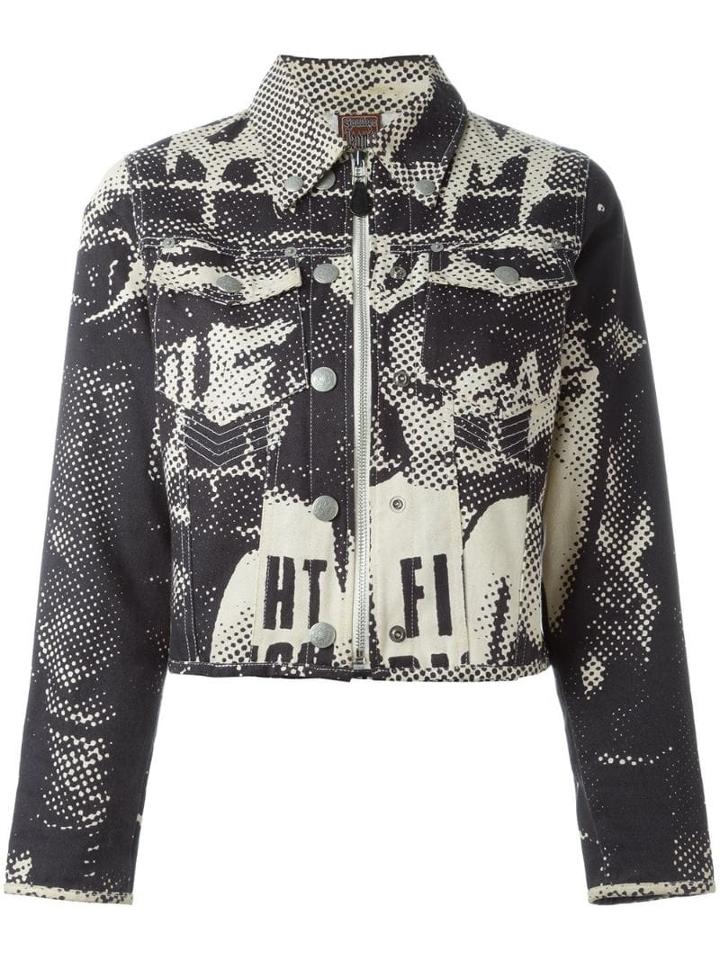 Jean Paul Gaultier Pre-owned Printed Denim Jacket - Black
