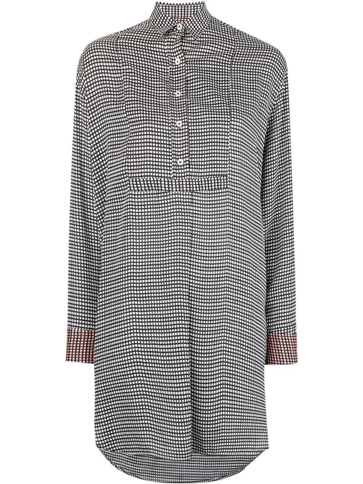 Ps By Paul Smith Micro Print Shirt Dress - Black