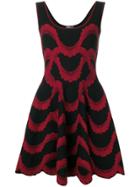 Alexander Mcqueen Wave Embroidered Dress - Black