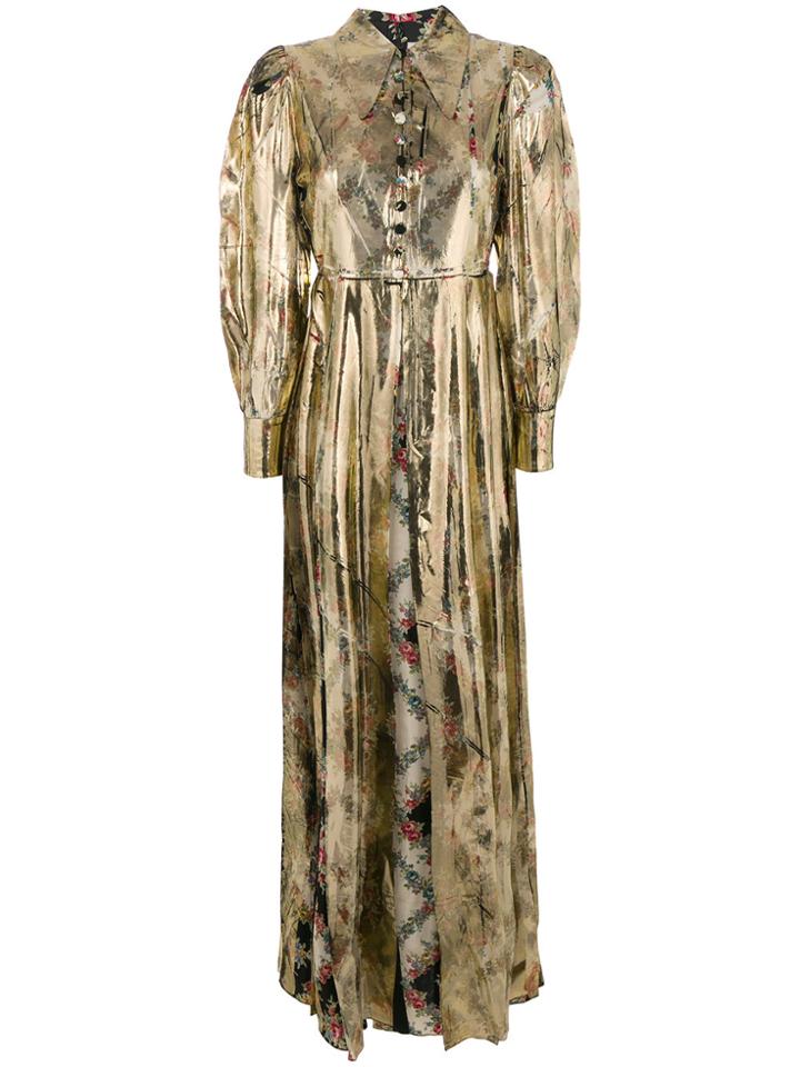Gucci Floral Print Maxi Gown - Multicolour