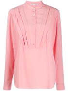 Stella Mccartney Tuck-detail Long-sleeve Blouse - Pink