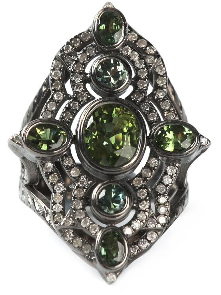 Loree Rodkin Embellished Ring, Women's, Size: 8, Metallic