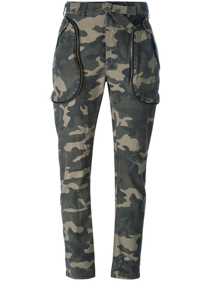 Faith Connexion Camouflage Trousers, Women's, Size: Small, Green, Cotton