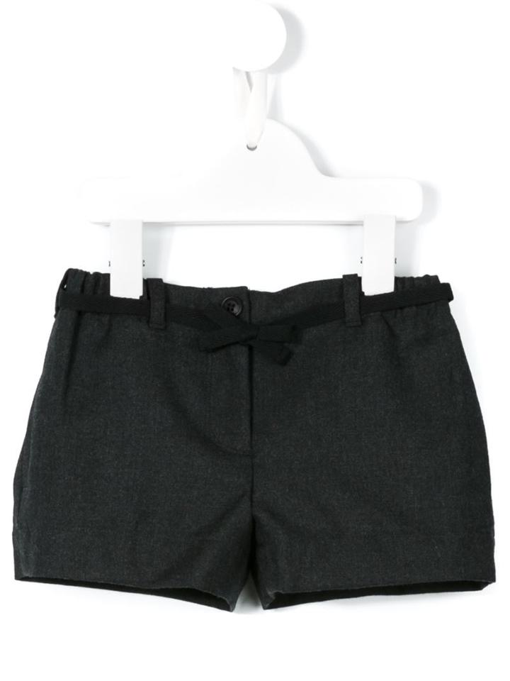 Burberry Kids Bow Belt Shorts, Girl's, Size: 12 Yrs, Grey