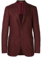 Canali 'key' Blazer, Men's, Size: 50, Red, Polyamide/cupro/wool