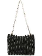 Paco Rabanne Scale Effect Shoulder Bag, Women's, Black, Calf Leather/metal (other)