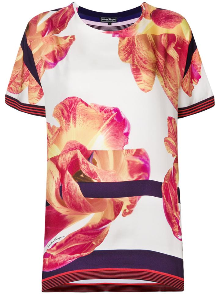 Salvatore Ferragamo Floral Print Blouse - Multicolour