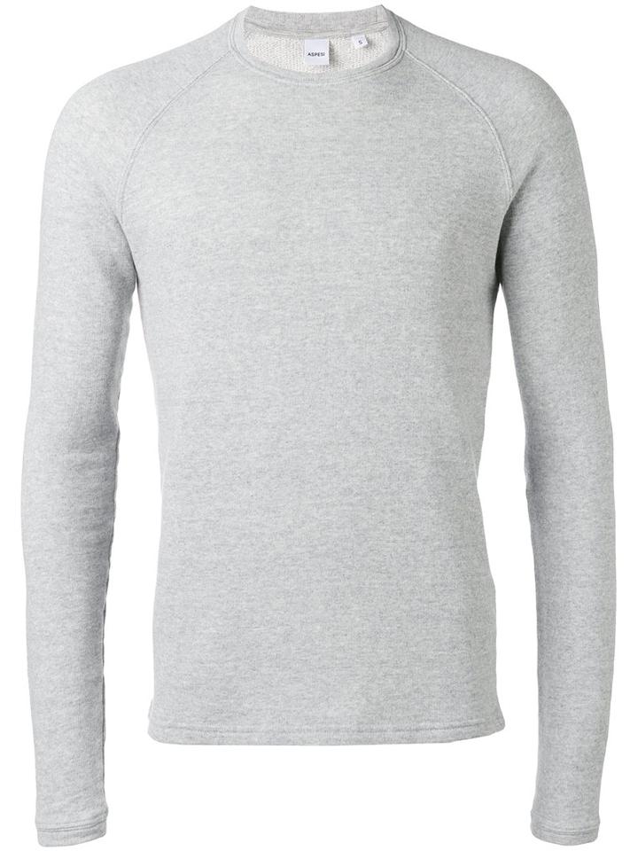 Aspesi - Japanese Yarn Sweatshirt - Men - Cotton - L, Grey, Cotton