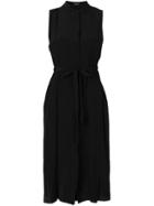 Jil Sander Navy Belted Shirt Dress - Black