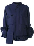 Erika Cavallini - Oversized Jacket - Women - Cotton - 40, Blue, Cotton