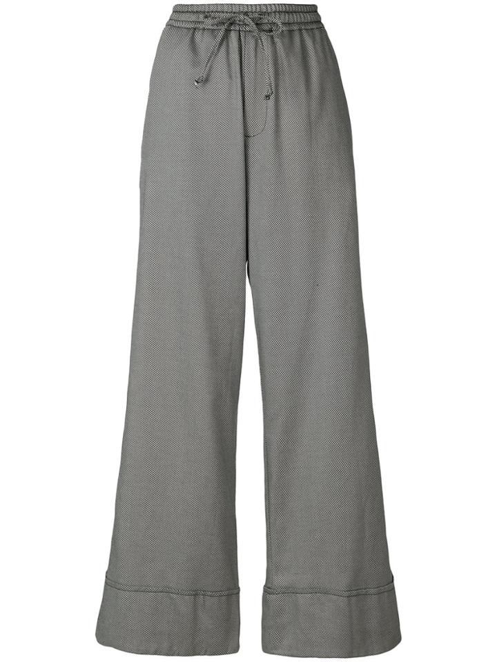 Société Anonyme Perfect Palace Stripe Flared Trousers - Black