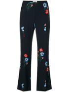 Sonia By Sonia Rykiel Floral Print Flared Trousers - Blue