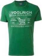 Woolrich Logo Print T-shirt, Men's, Size: M, Green, Cotton