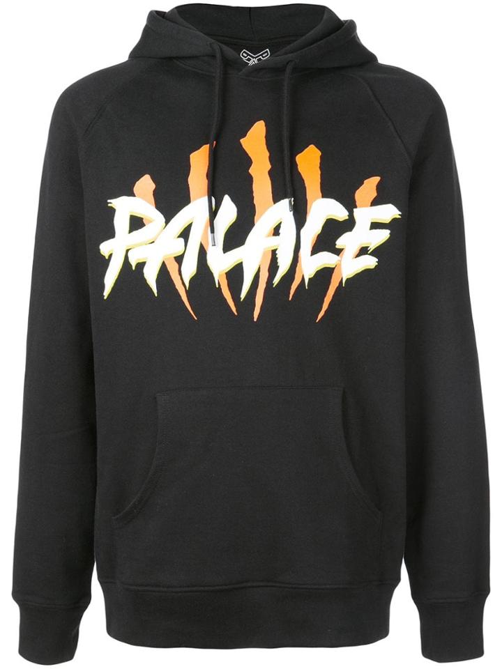 Palace Logo Print Hoodie - Black