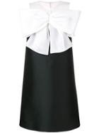 Paule Ka Bow Contrast Dress - Black