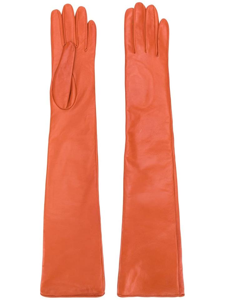 Manokhi Long Classic Gloves - Orange