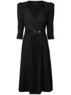 Elisabetta Franchi Fitted Flared Dress - Black