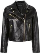 Nobody Denim High-shine Leather Jacket - Black