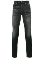Saint Laurent Black Washed Front Skinny Jeans - Grey