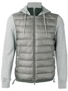 Moncler - Padded Hoodie Jacket - Men - Cotton/polyamide/feather - L, Grey, Cotton/polyamide/feather