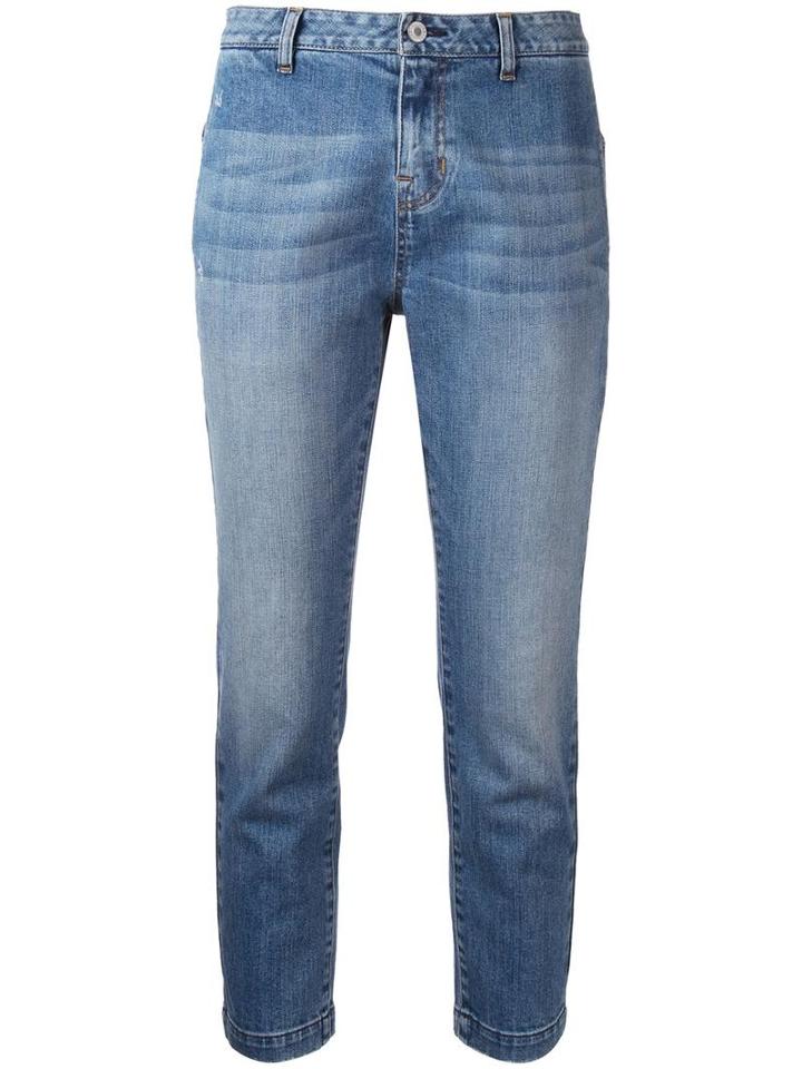 Nili Lotan Cropped Jeans, Women's, Size: 29, Blue, Cotton/polyurethane
