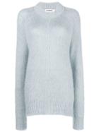 Jil Sander Textured Crew-neck Jumper - Blue