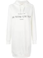 Ih Nom Uh Nit Long Length Logo Hoodie - White