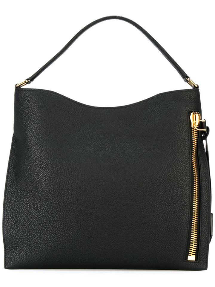 Tom Ford Alix Large Hobo Tote Bag - Black