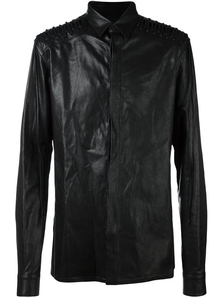 Haider Ackermann Leather Shirt Jacket