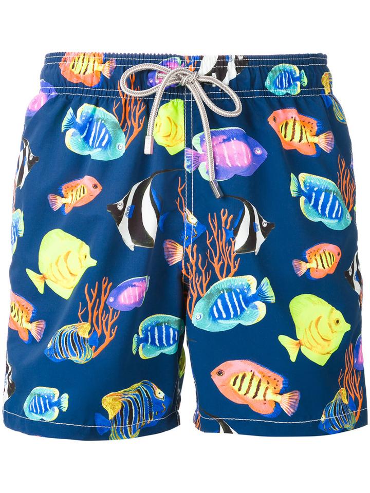Mc2 Saint Barth - Gustavia Swim Shorts - Men - Nylon/polyester/spandex/elastane - L, Blue, Nylon/polyester/spandex/elastane