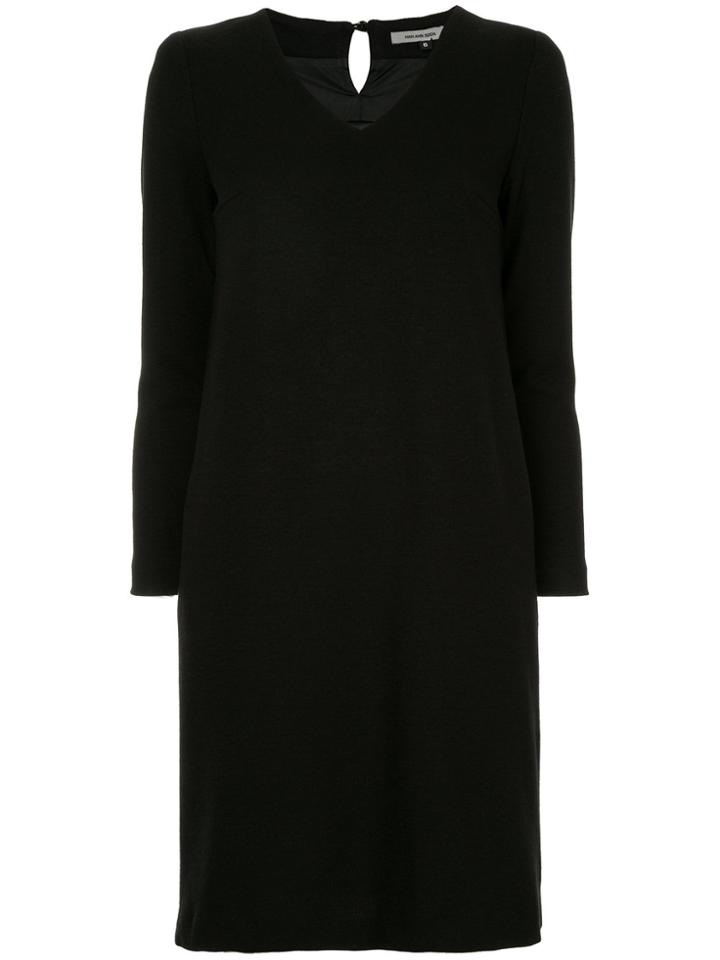 Han Ahn Soon Pleated Back Panel Dress - Black