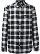 Burberry Plaid Button Down Shirt, Men's, Size: Medium, Black, Cotton