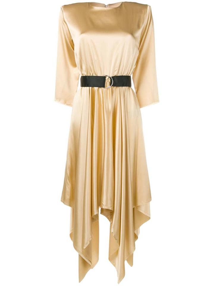 Federica Tosi Belted Metallic Dress - Neutrals