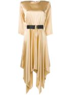 Federica Tosi Belted Metallic Dress - Neutrals