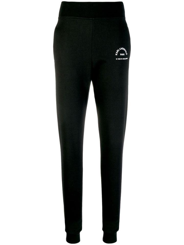 Karl Lagerfeld Address Logo Track Pants - Black