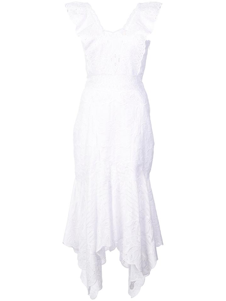 Jonathan Simkhai Embroidered Napkin Dress - White