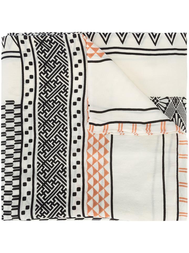 A Peace Treaty Patterned Scarf - Nude & Neutrals