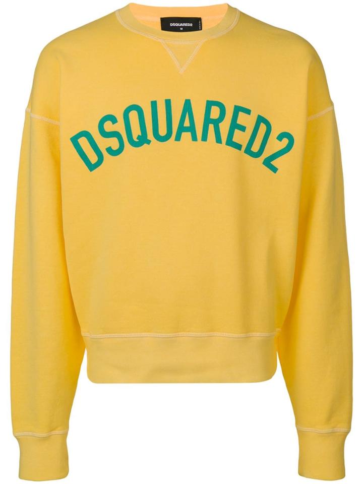Dsquared2 Logo Printed Sweatshirt - Yellow